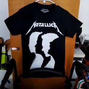 Metallica band t-shirt black w/white